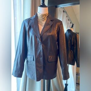 •🔥 Balmain Buttery Brown Leather Blazer 🔥•